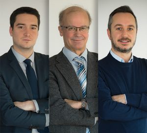 De gauche à droite : Harold Astre, directeur de la recherche et de l’innovation au CHU de Poitiers, Pr Gérard Mauco, vice-président du directoire en charge de la recherche au CHU, et Dr Denis Frasca, coordonnateur scientifique de la plateforme méthodologique et biostatistique du CHU.