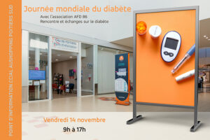 Affiche diabète Aushopping poitiers sud