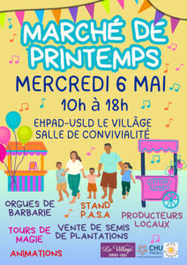 Marché de printemps EHPAD USLD Le Village Châtellerault
